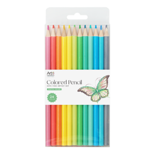 24pc Colored Pencil Pastel Colors