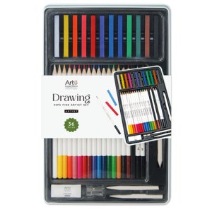 36pc Drawing Set in Tin Box