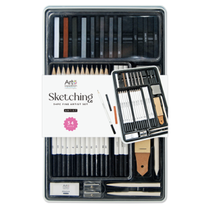 34pc Sketching Set in Tin Box