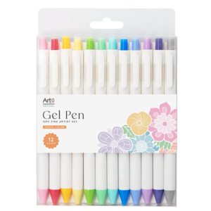 12pc Retractable Gel Pen Pastel Colors