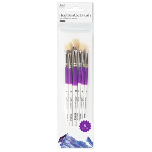 6pc Hog Bristle Brush Set