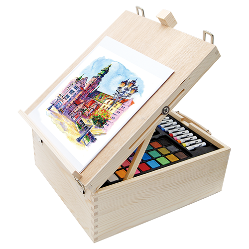 108PC Mixed Media Set in Wooden Box - Image 2
