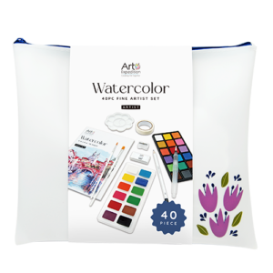 40PC Watercolor Set in Silicone Bag