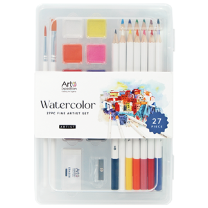 27PC Watercolor Set in Plastic Box