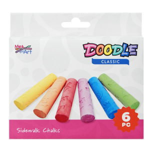6 pc Doodle Classic Round Sidewalk Chalk
