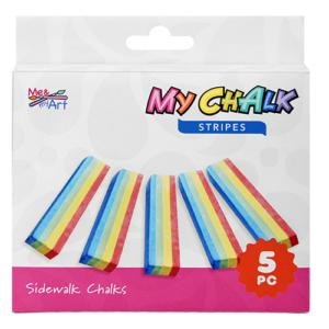 5 pc Novelty Multicolor Sidewalk Chalk