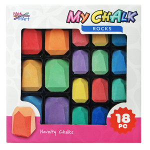 18 pc Rock Shapes Set Sidewalk Chalk