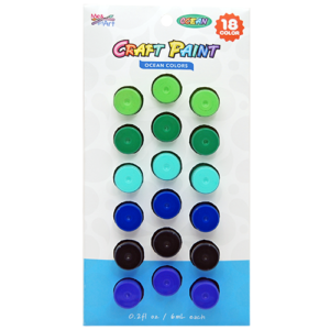 18 pc Craft Paint Ocean Colors