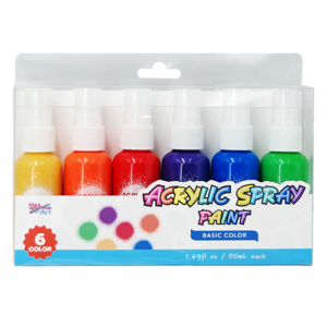 6pc Acrylic Spray Paint (Basic Color)