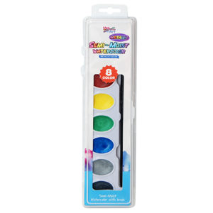9pc Semi-moist Metallic Watercolor Set