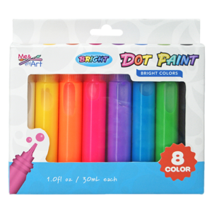 8pc Acrylic Dot Paint - Bright