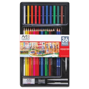 36 Piece Drawing Set in Tin Box