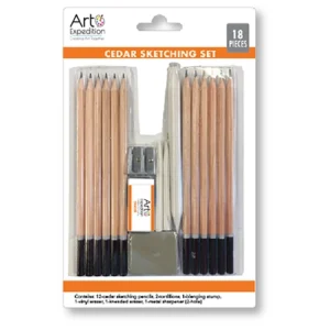 18 Piece Cedar Sketching Set