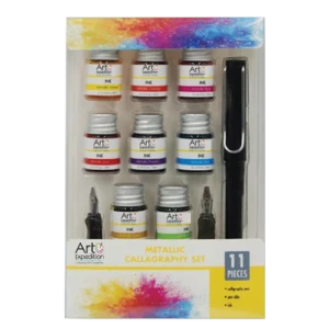 11 Piece Metallic Calligraphy Set