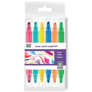 6 Pc. Dual Tip Markers