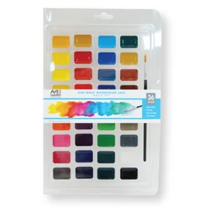 Semi-Moist Watercolor Cakes Basic Set 36 Pcs.