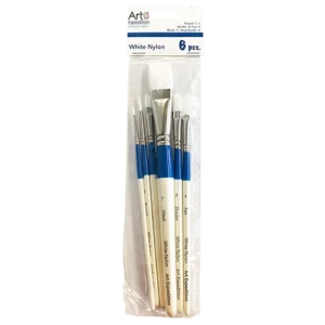 6 pc. White Nylon Brush Set