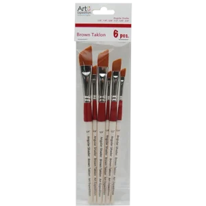 6 pc. Brown Taklon Brush Set