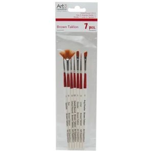 6 pc. Brown Taklon Brush Set