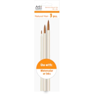 3 pc. Goat Hair Bamboo Brush Set