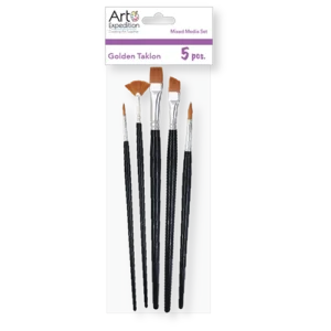 5 pc. Golden Taklon Brush Set