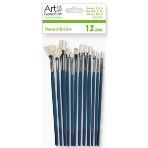 12 pc. Natural Bristle Brush Set