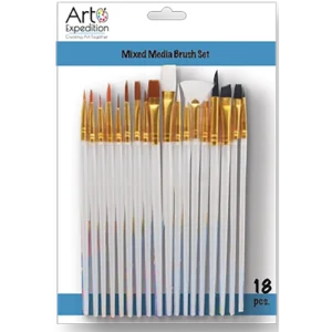18 pc. Assorted Synthetic Brushes