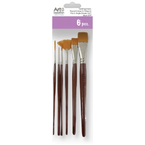 6 pc. Gold Synthetic Brush Set