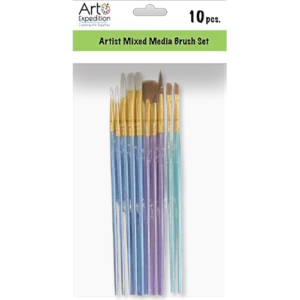 10 pc. Mixed Media Assorted Brush Set