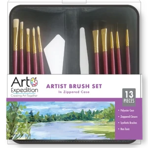 13 pc. Assorted Brushes in Zippered Case