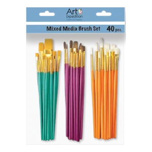40 pc. Assorted Mixed Media Brush Set