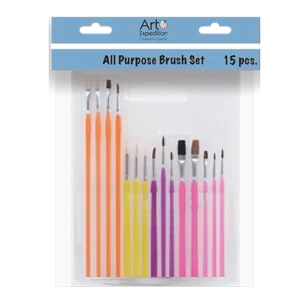 15 pc. Assorted All Purpose Brush Set