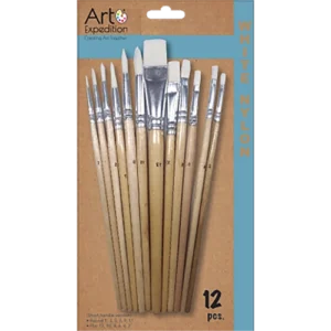 12 pc. White Nylon Brush Set
