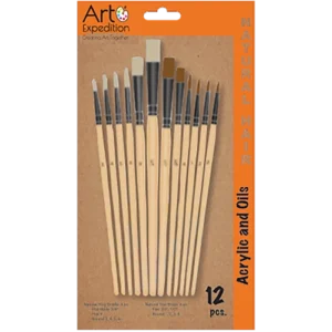 12 pc. Natural Hair Brush Set
