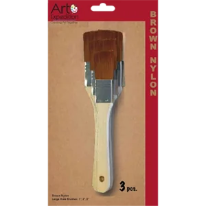 3 pc. Brown Nylon Large Area Brushes