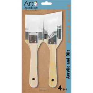 4 pc. White Nylon Large Area Brushes