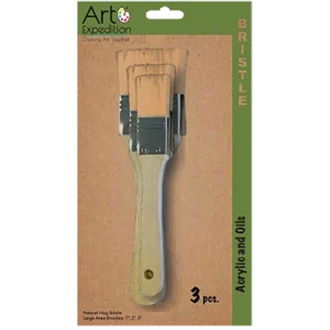 3 pc. Hog Bristle Large Area Brushes