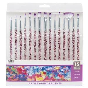 15 pc. Glitter Brush Set