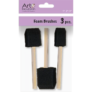3 pc. Assorted Foam Brushes