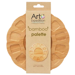 7” Round Bamboo Palette