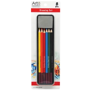 8 Pc. Drawing Set in Tin Box