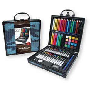 74 Pc. Mixed Media Set in Aluminum Box