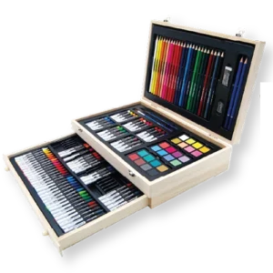 139 Pc. Mixed Media Wooden Box Set