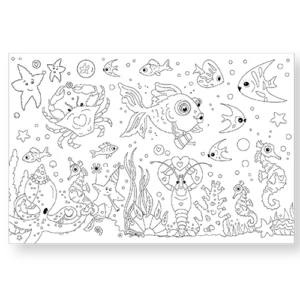 Under the Sea Giant Coloring Poster 24” X 36” Self-Stick