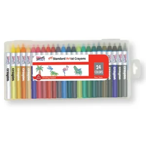 24pc Kids Standard Plastic Case Crayon Set