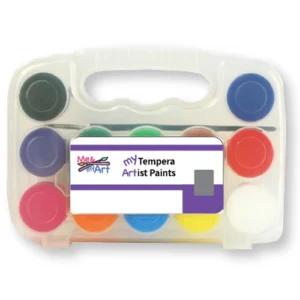 14pc Kids Tempera Paints in Plastic Case