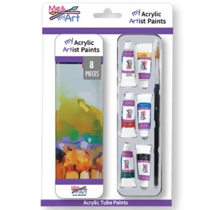 8pc Acrylic Paint Tube Travel Tin Set