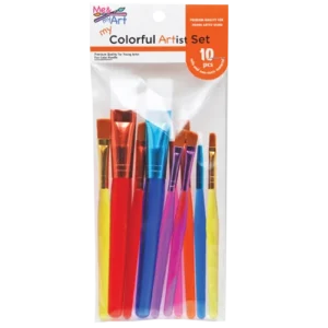 10 pc. Dyed Nylon Assorted short handle brushes