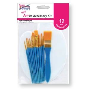 12 pc. Golden Synthetic Assorted brushes and Palette set
