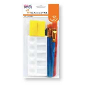 12 pc. Golden Synthetic Assorted Brushes and Accessories Set